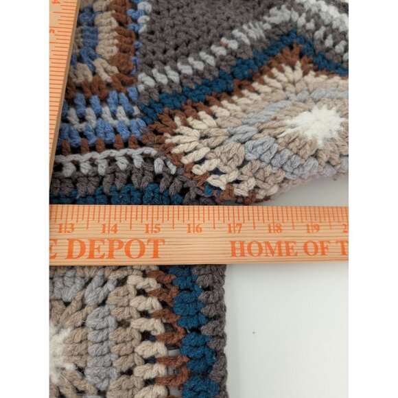 SEA New York Farrah Crochet Sweater Womens Size XS Brown Blue Wool Alpaca Crop - Picture 11 of 12